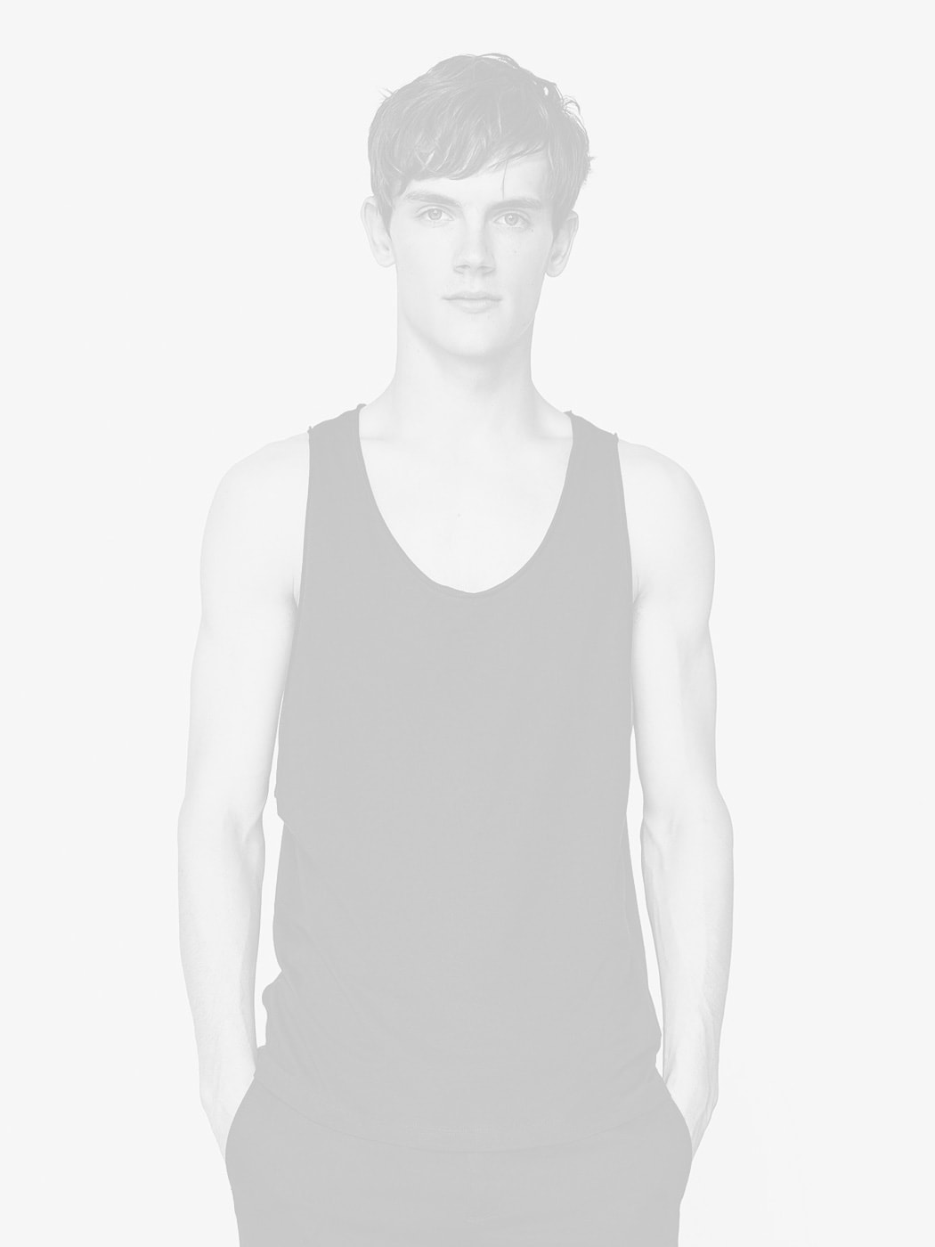 Black & Grey Half T-Shirt - Image 2